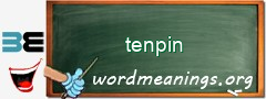 WordMeaning blackboard for tenpin